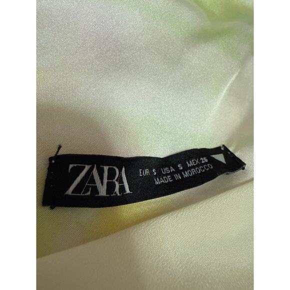 Zara Multicolor Tie Dye Sleeveless Cowl Neck Strappy Cami Tank Mini Slip Dress S - Picture 4 of 5